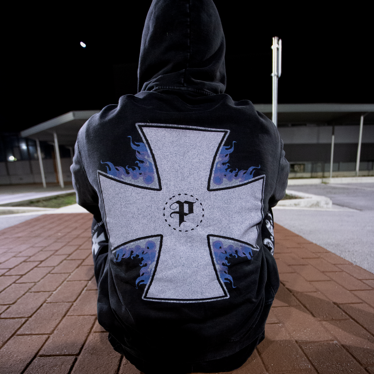 Sweat à capuche FLAMME (Flamme Bleue)