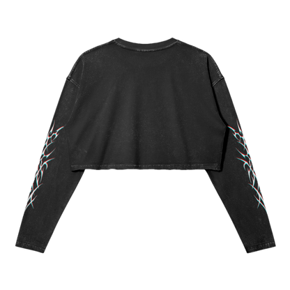 XEROX LONGSLEEVE CROP TOP