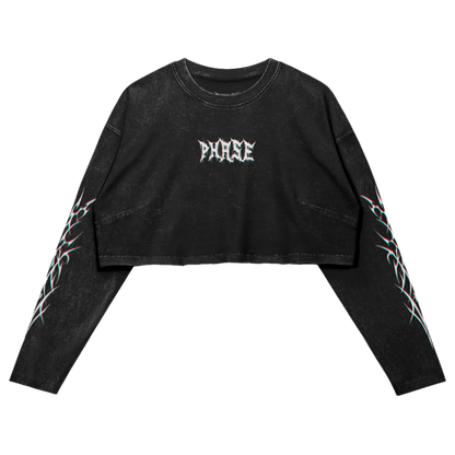 XEROX LONGSLEEVE CROP TOP