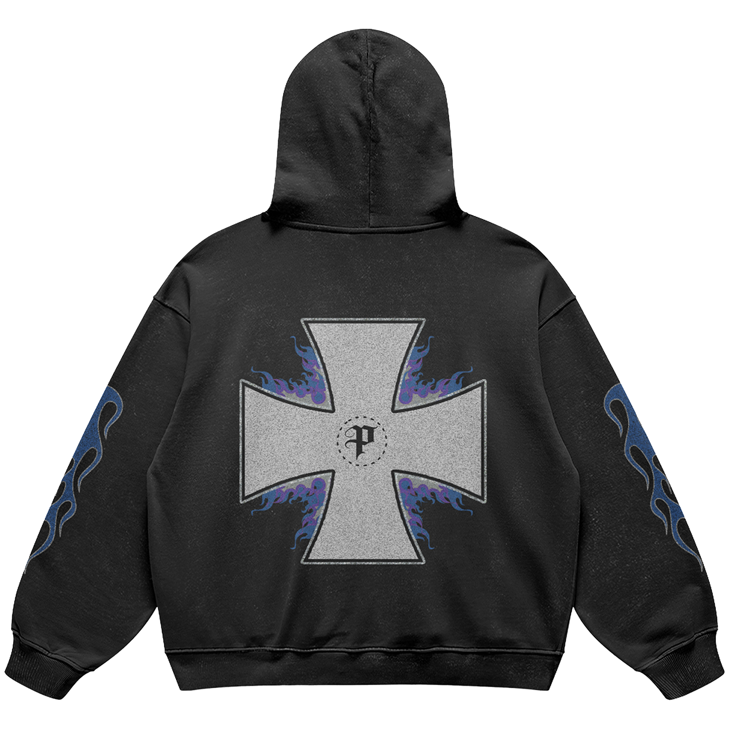 BLUE FLAMME PULLOVER SWEATSHIRT