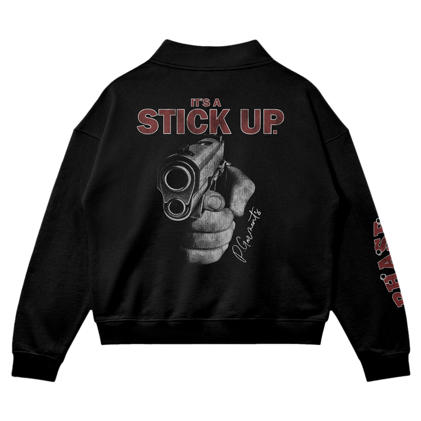 STICK UP QUARTER-ZIP SWEATSHIRT