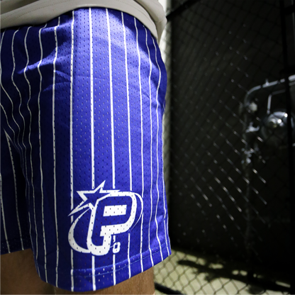 ROYAL BLUE "P2K" PINSTRIPE SHORTS