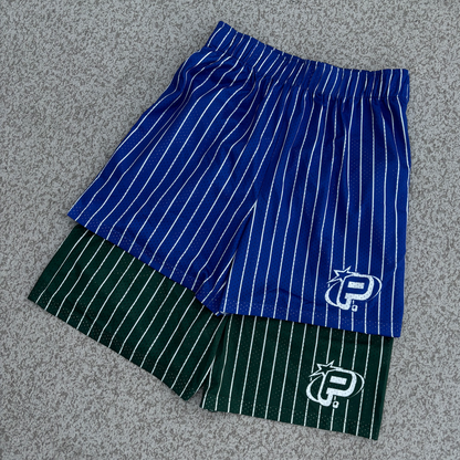 ROYAL BLUE "P2K" PINSTRIPE SHORTS