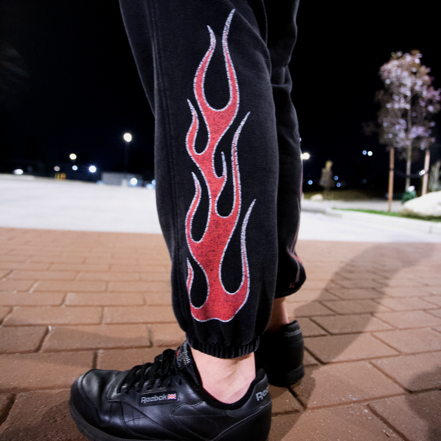 RED FLAMME SWEATPANTS