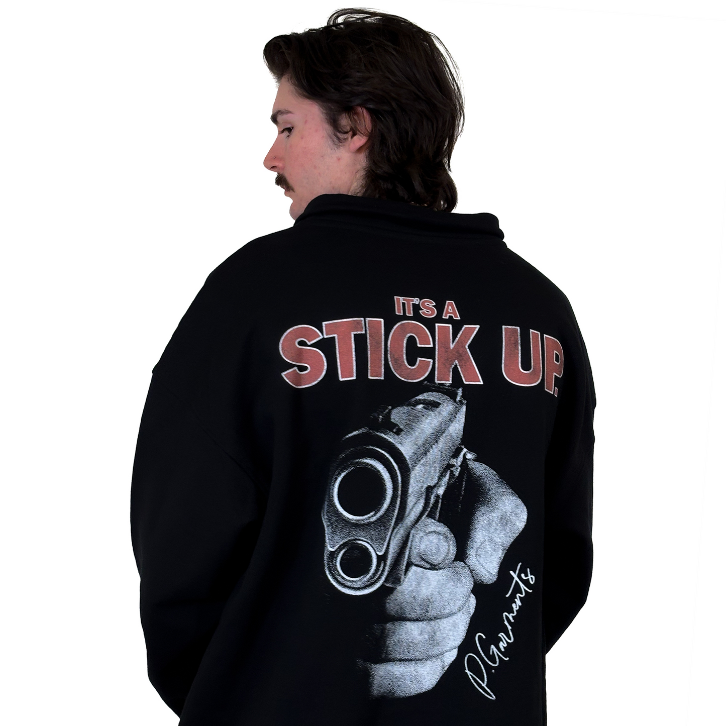 STICK UP QUARTER-ZIP SWEATSHIRT