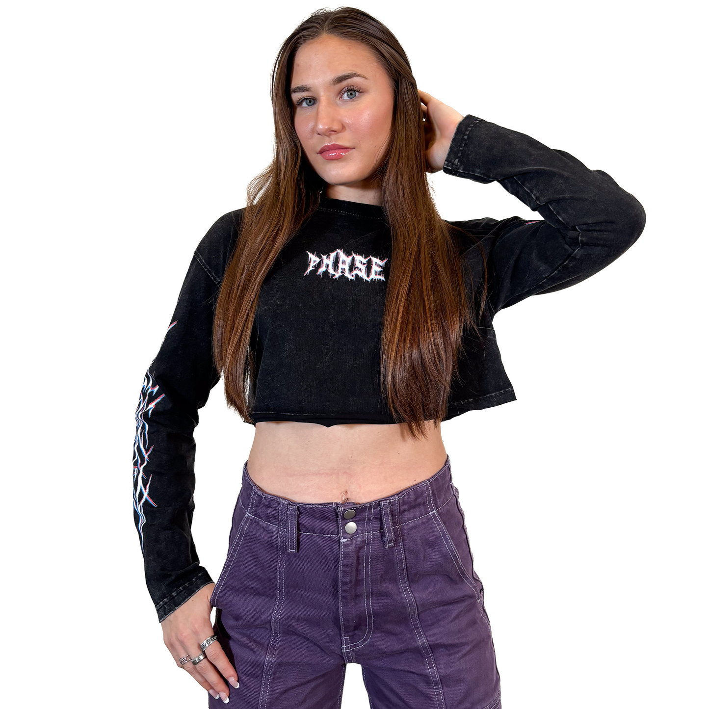 XEROX LONGSLEEVE CROP TOP