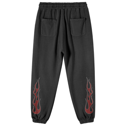 RED FLAMME SWEATPANTS