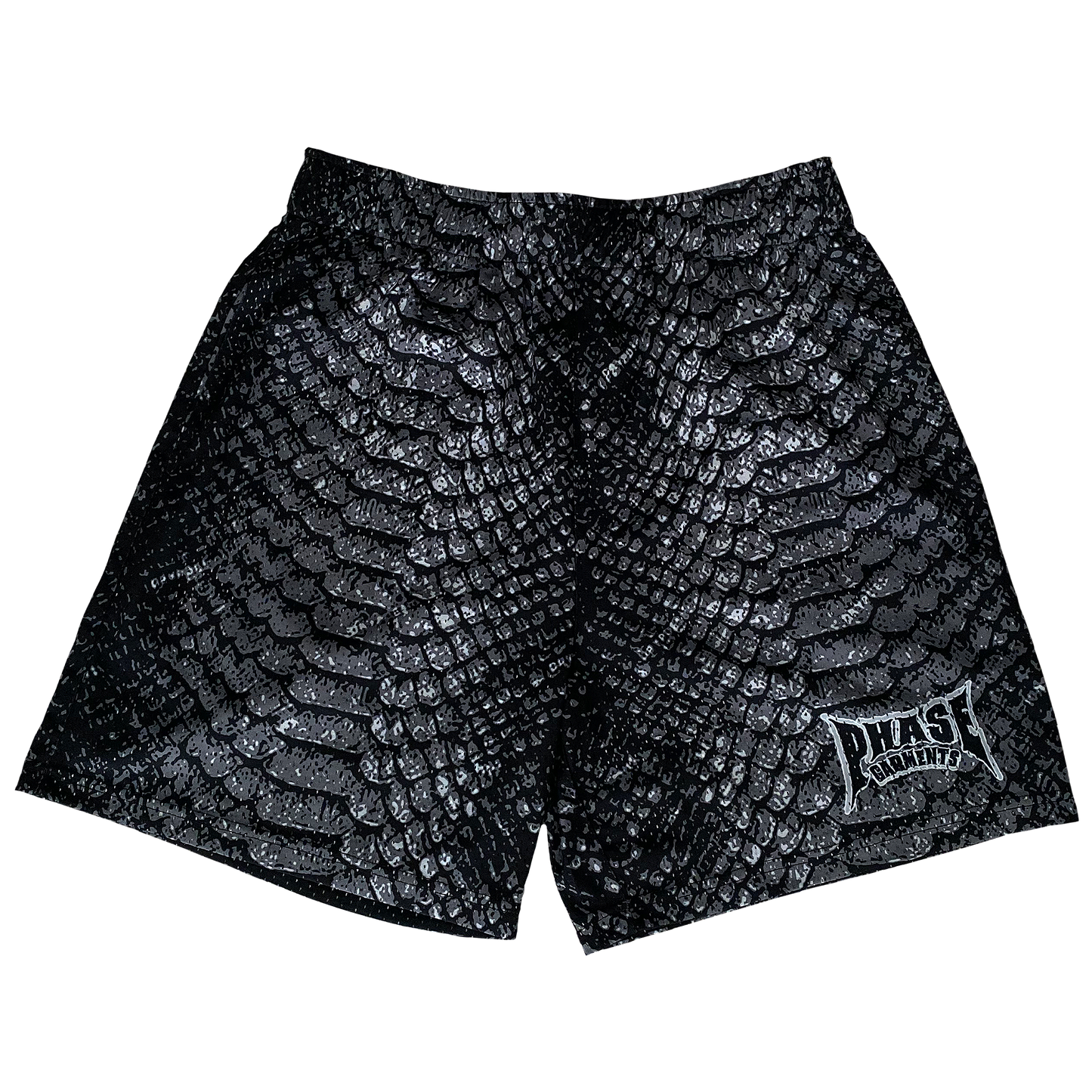 NOIR SNAKESKIN SHORTS