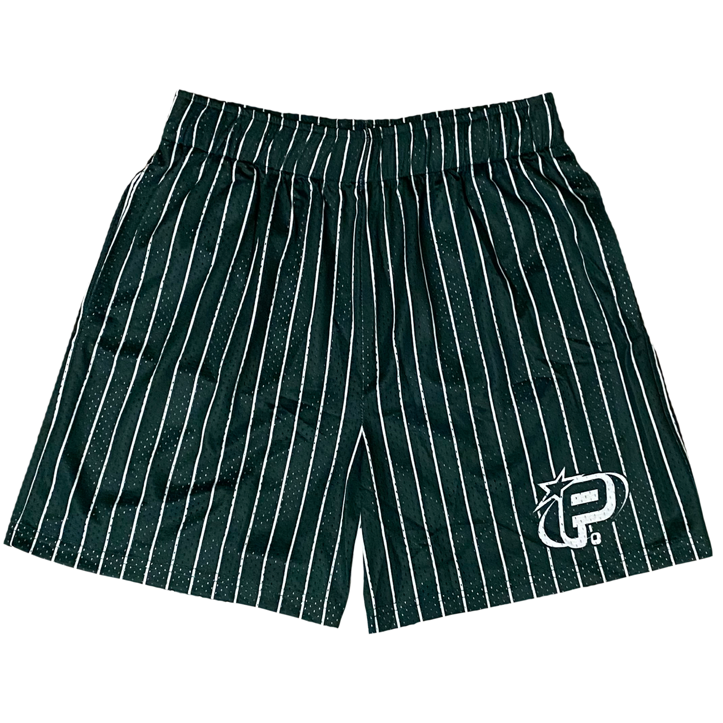 FOREST GREEN "P2K" PINSTRIPE SHORTS